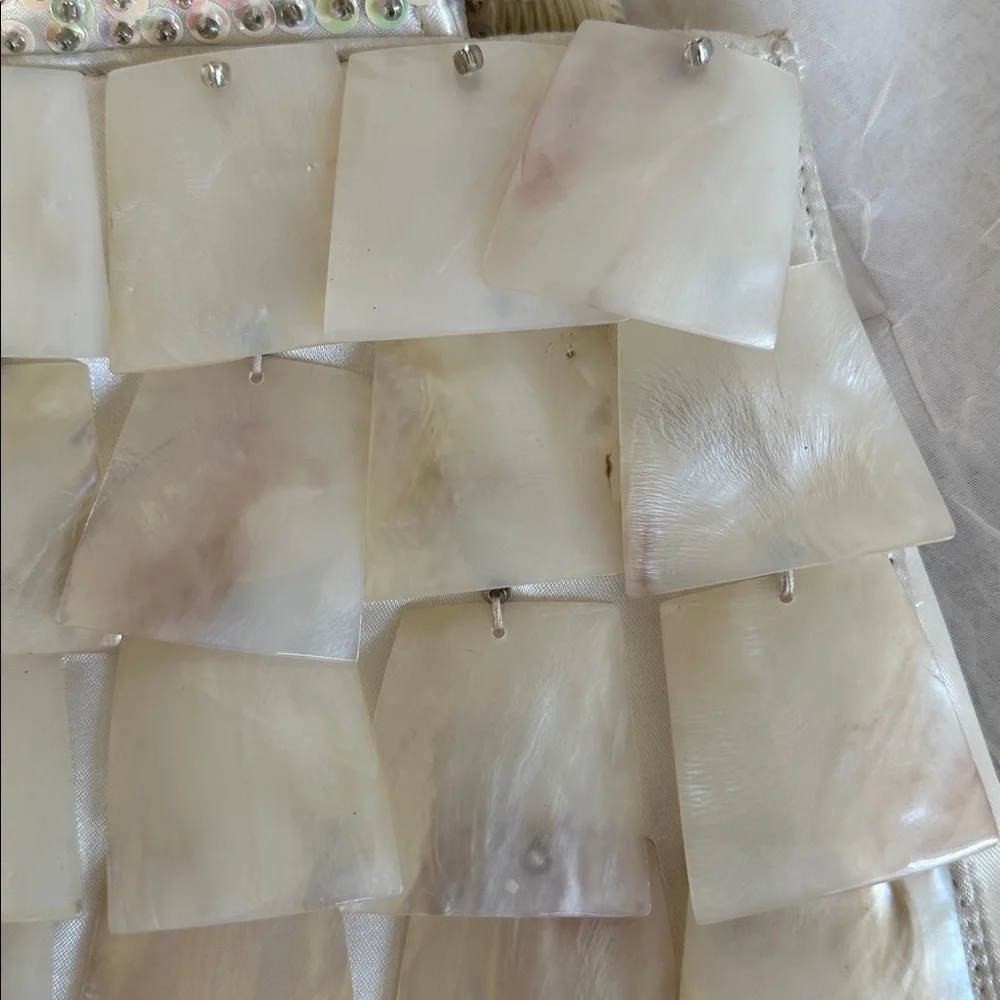 Statement piece genuine mother of pearl purse real pearl - Picture 10 of 12